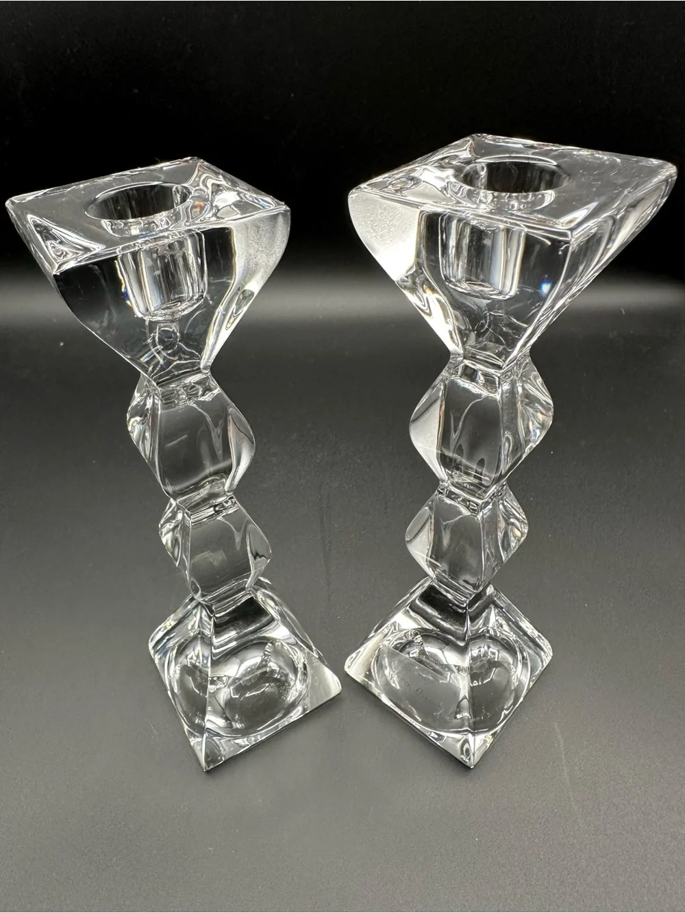 Lenox Ovations Crystal Candlestick Holders – Set of 2, Made in Germany, 7.5